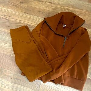 SPANX air essential half zip and leggings